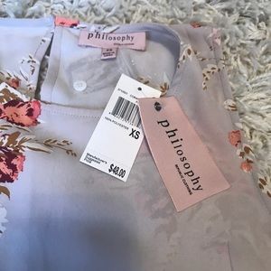 Philosophy Floral Sleeveless Top - Pink and Cream